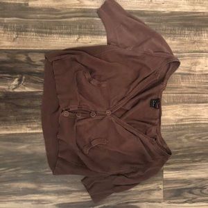 Torrid Brown Cardigan